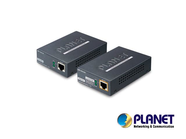 EXTENSOR DE POE / PLANET LRP-101U KIT / POE IEEE 802.3AF/AT / 25W DE CONSUMO (SEGUN LA DISTANCIA) / RECINTO DE METAL / MONTAJE EN PARED O RIEL / HASTA 500 METROS. - Miniatura 2