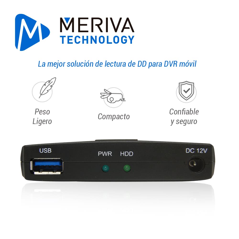 LECTOR DE DISCOS DUROS MERIVA TECHNOLOGY MHDD8000 INTERFAZ PARA DESCARGAR GRABACIONES DESDE UN DISCO DURO A UNA PC / 12VCD  - Miniatura 4