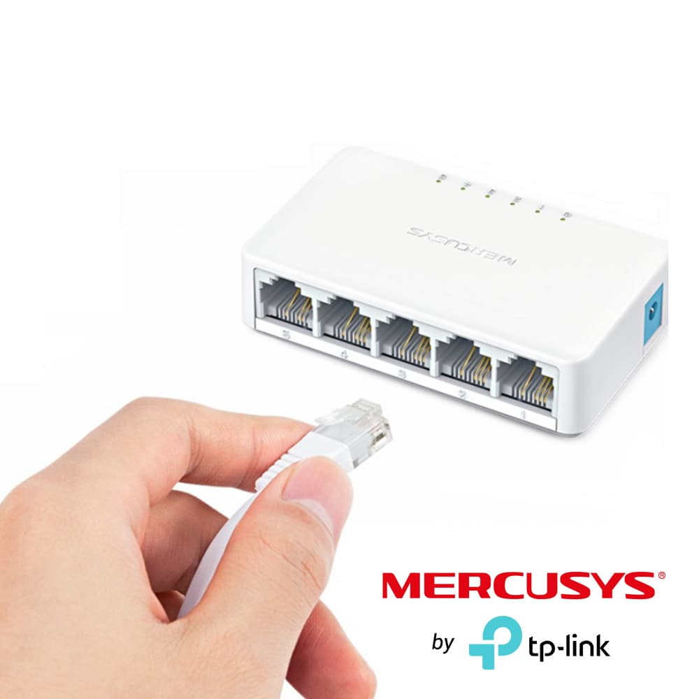 SWITCH DE ESCRITORIO MERCUSYS MS105 DE 5 PUERTOS 10/100 MBPS - Miniatura 3