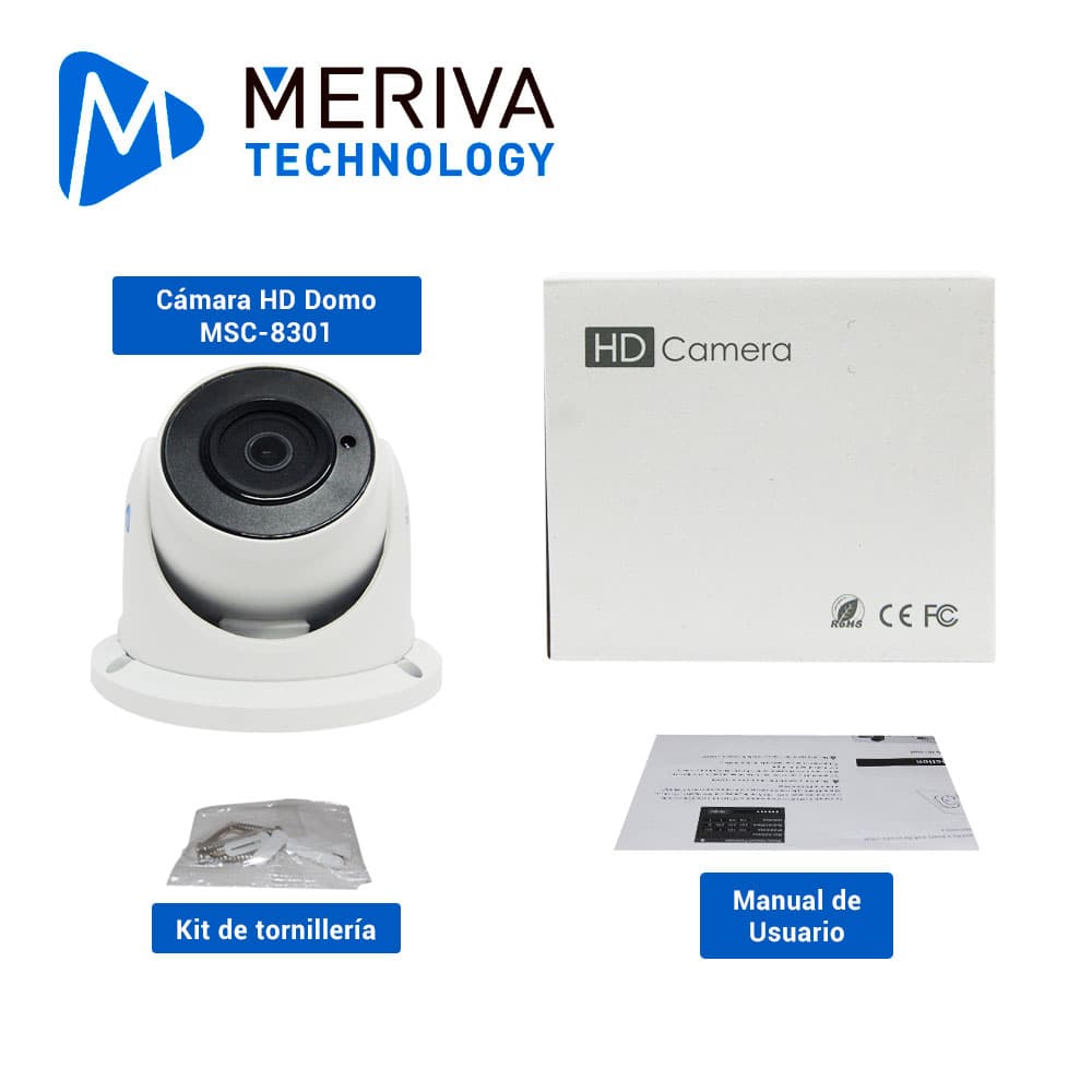 CAMARAHD TURRET MERIVA TECHNOLOGY MSC-8301 / 8MP - 4K / AHD/TVI/CVI / 3.6MM / 20 - 30M IR / IP67 / METALICA / 12 VCD / COC - Miniatura 5