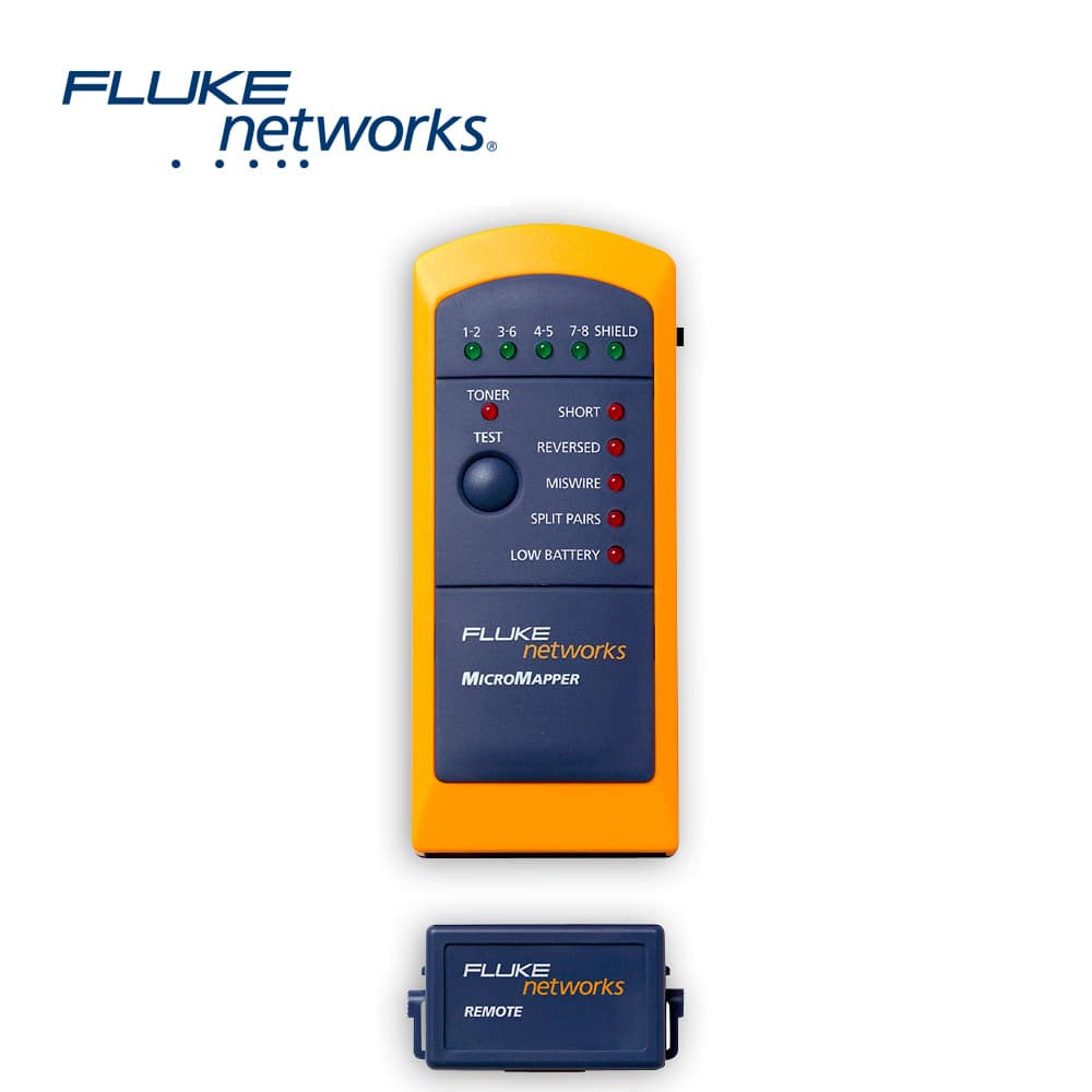 PROBADOR DE MAPAS DE CABLEADO DE PAR TRENZADO FLUKE NETWORKS MT-8200-49A MICROMAPPER-MICROMAPPER REMOTE PARA UNA VERIFICACION RAPIDA Y FACIL  - Miniatura 2