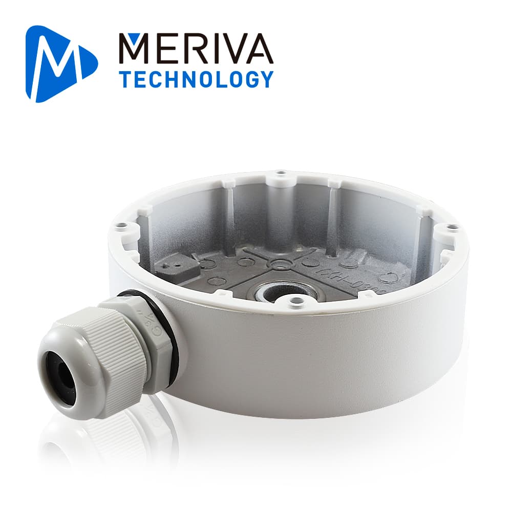CAJA DE CONEXIONES  REDONDA MERIVA TECHNOLOGY MVA-JB0207 / MONTAJE EN PARED O TECHO / COMPATIBLE CON LAS CAMARAS MVD-EB200ZA / MSC-8314Z / MSC-5311 - Miniatura 2