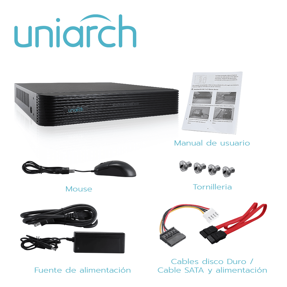 NVR UNIARCH NVR-108E2-P8 / 8 CANALES / 8 CANALES POE / CAPACIDAD 1 DISCO DURO DE 6 TB  / SALIDA HDMI / SALIDA VGA SIMULTANEAS / 50 MBPS / ULTRA265 / P2P (EZ CLOUD) - Miniatura 5