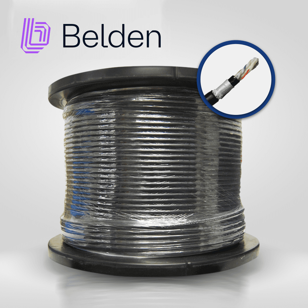 CABLE OSP UTP CAT6A BELDEN OSP6AU 0101000 / EXTERIOR / NEGRO / 500MHZ / 4 PARES / 23 AWG / FORRO POLIETILENO / BOBINA / 1,000 PIES 305 METROS - Miniatura 2