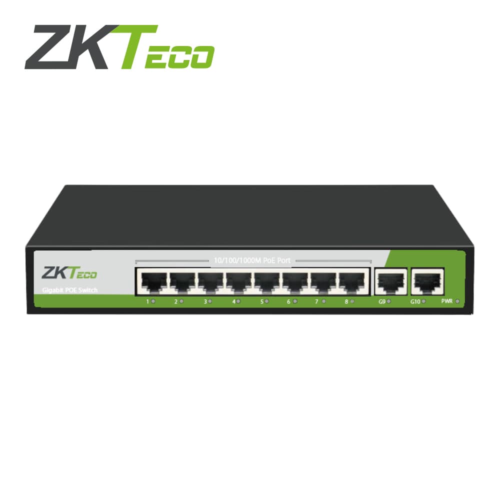 SWITCH ZKTECO PE082-120-G  8 PUERTOS RJ45 10/100/1000 MBPS POE AF/AT + 2 PUERTOS RJ45 GIGABIT NO ADMINISTRABLE - Miniatura 2