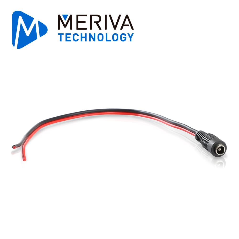 CONECTOR PIGTAIL EXTRA LARGO HEMBRA MERIVA TECHNOLOGY PIGTAIL C-HEMBRA / CONEXION DE CORRIENTE PARA CAMARAS ANALOGICAS HD / POLARIZADO / LARGO 21CM / CALIBRE 22AWG / IP50 - Miniatura 2