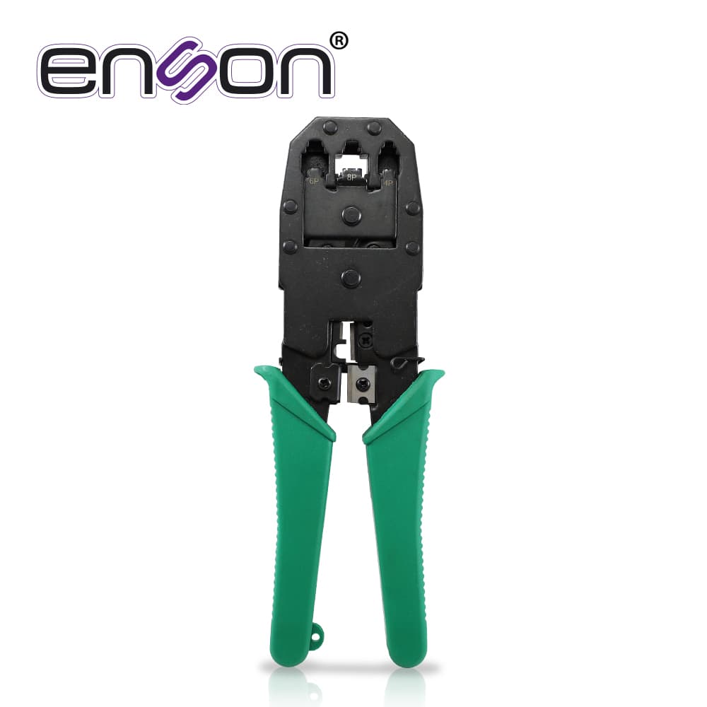 PINZAS PONCHADORAS ENSON ENS-NT01 PARA RJ9 (4 PINES) RJ11 (6 PINES) Y RJ45 (8 PINES) CON CUCHILLA DE CORTE Y PELADO DE CABLE - Miniatura 3