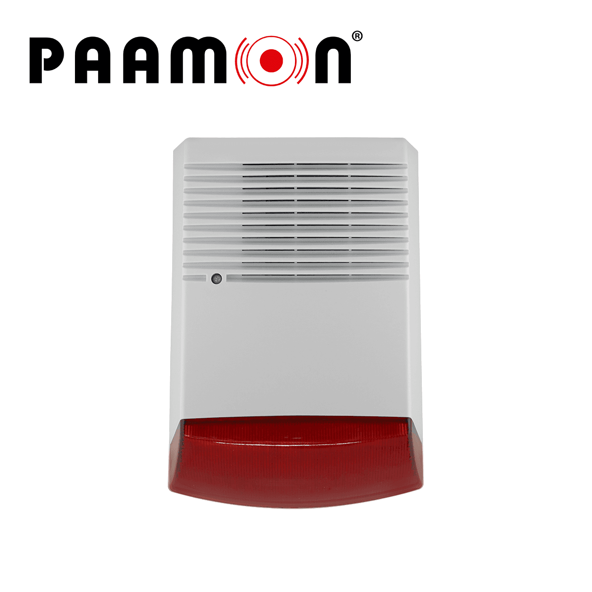 SIRENA ESTROBO EXTERIOR CON BATERIA PM-SRE60RB, CON DOBLE CARCASA UNA EXTERNA PLASTICA Y UNA INTERNA METALICA PARA DOBLE PROTECCION, VOLTAJE DE OPERACION 9-28V DC, SIRENA CON 1 TONO DE 125dB, ESTROBO COLOR ROJO, TASA DE PARPADEO DE 135 VECES POR MINU - Miniatura 2