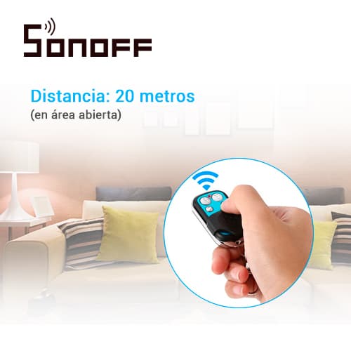 CONTROL REMOTO RF SONOFF REMOTE 433 4 BOTONES TAPA DESLIZABLE BATERIA 27A FRECUENCIA 433.92 MHZ CODIGO FIJO - Miniatura 4
