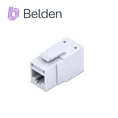 CONECTOR MODULAR JACK CAT6A RJ45 BELDEN RVAMJKUEW-S1 / REVCONNECT / INTERIOR / BLANCO / PIEZA - Miniatura 2