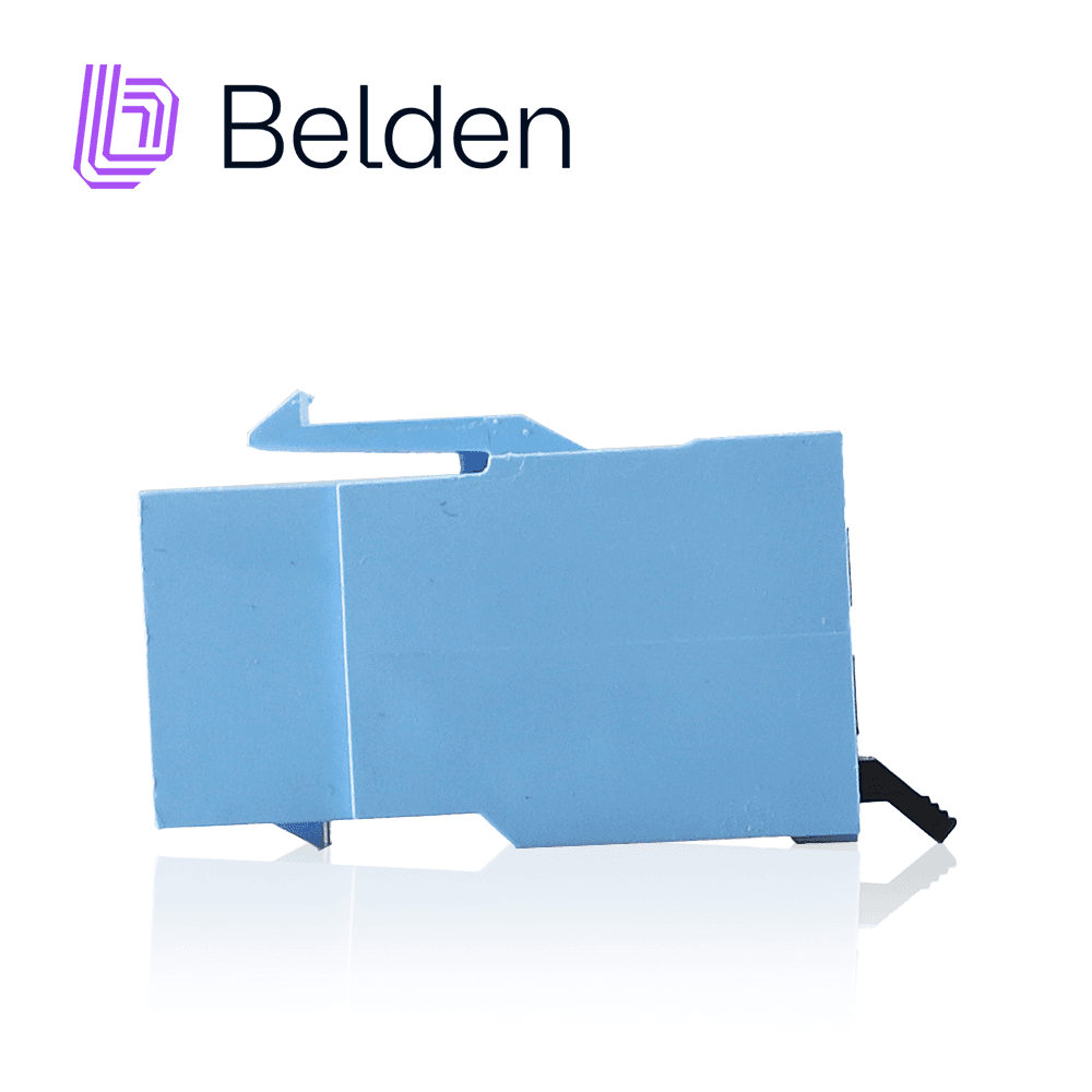 CONECTOR MODULAR JACK RJ45 CAT6A BELDEN RVAMJKUTB-S1 / REVCONNECT / INTERIOR / AZUL CLARO / PIEZA - Miniatura 4