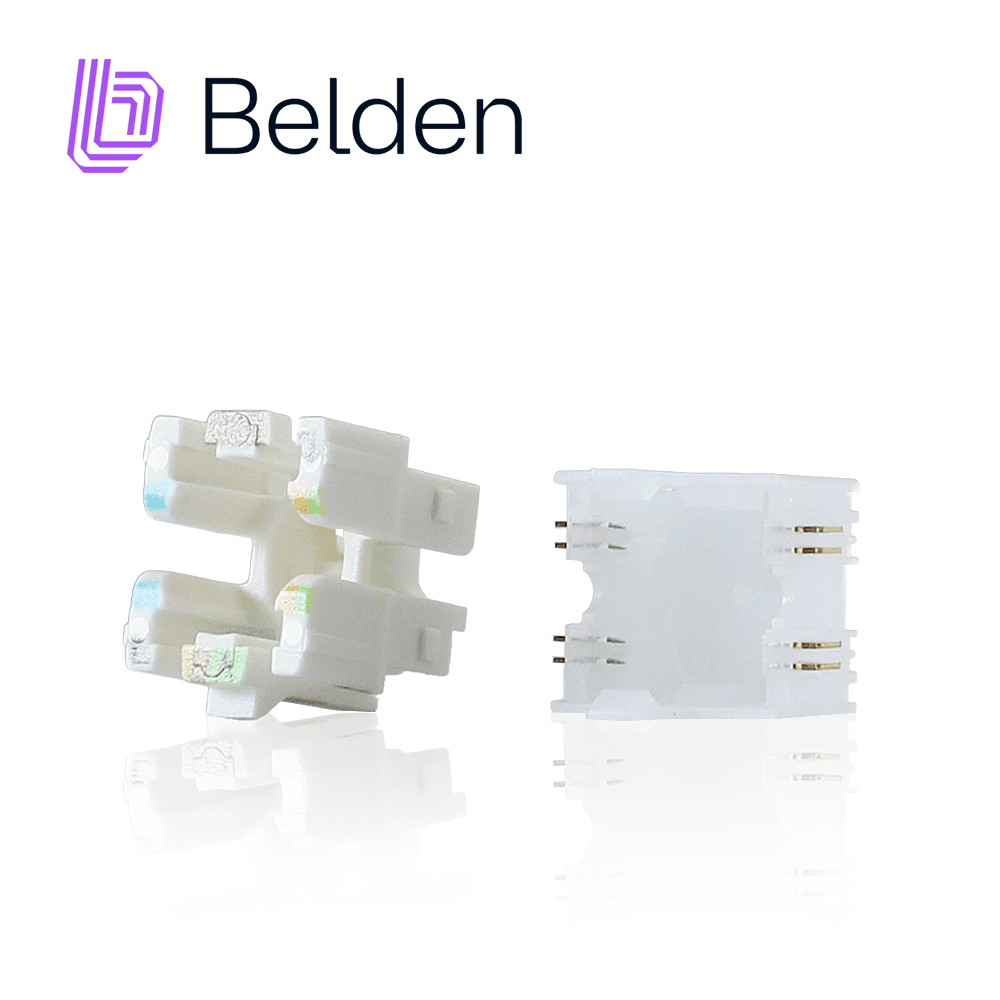CONECTOR MODULAR JACK RJ45 CAT6A BELDEN RVAMJKUTB-S1 / REVCONNECT / INTERIOR / AZUL CLARO / PIEZA - Miniatura 5