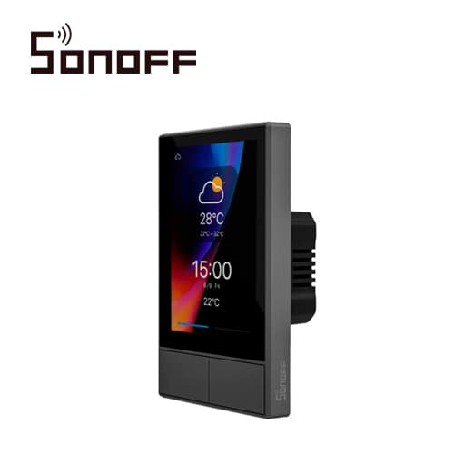 APAGADOR INTELIGENTE DE 2 UNIDADES CON PANTALLA TACTIL WIFI 2.4 GHZ + BLUETOOTH SONOFF NSPANEL-US CAPAZ DE CONTROLAR HASTA 8 DISPOSITIVOS SONOFF O ESCENAS INTELIGENTES - Miniatura 2