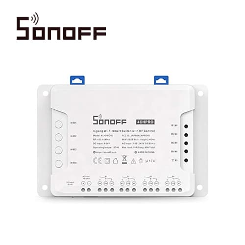 INTERRUPTOR INTELIGENTE CON 4 RELEVADORES NC/NO SONOFF 4CH PRO R3 WIFI 2.4 GHZ HASTA 10AMP POR CANAL 40 AMP TOTALES PARA SOLUCION DE SMART HOME CON TEMPORIZADOR, MONTAJE DIN RAIL Y TRES MODOS DE TRABAJO PARA IOS Y ANDROID COMPATIBLE CON ALEXA/GOOGLE  - Miniatura 3
