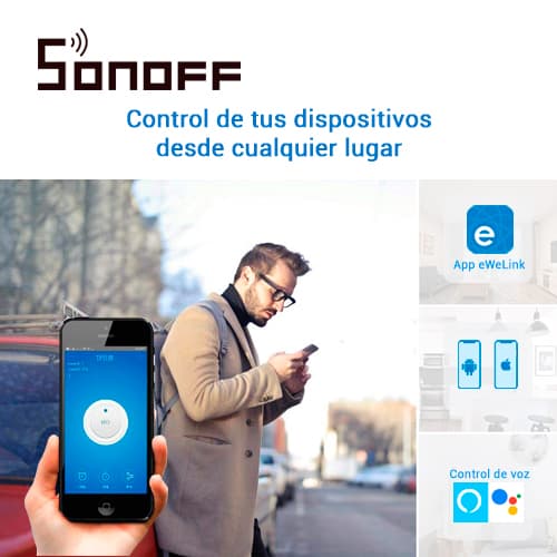 INTERRUPTOR ON/OFF SONOFF RF SMART INALAMBRICO WIFI PARA SOLUCION DE SMART HOME CON TEMPORIZADOR PARA IOS Y ANDROID COMPATIBLE CON ALEXA/GOOGLE HOME/NEST/IFTTT 1CH WIFI 2.4GHZ HASTA 10AMP SOPORTA CONTROL REMOTO PARA INTERIOR DE 433MHZ (MODELO REMOTE4 - Miniatura 5