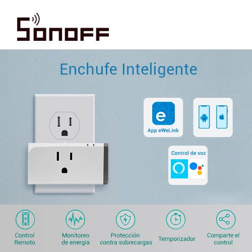 CONTACTO ON/OFF SONOFF S31 SMART INALAMBRICO WIFI PARA SOLUCION DE SMART HOME CON TEMPORIZADOR Y MONITOREO EN TIEMPO REAL DE ENERGIA PARA IOS Y ANDROID COMPATIBLE CON ALEXA/GOOGLE HOME/IFTTT WIFI 2.4GHZ HASTA 16AMP  - Miniatura 3