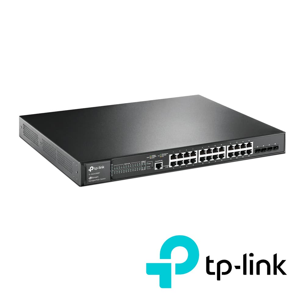 SWITCH ADMINISTRABLE JETSTREAM L2 TP-LINK TL-SG3428MP 28 PUERTOS 10/100/1000 MBPS 4 PUERTOS DE FIBRA OPTICA SFP GIGABIT MONTAJE EN RACK 24 PUERTOS POE HASTA 30W POR PUERTO POE MAXIMO 384W ADMINISTRACION CENTRALIZADA OMADA SDN - Miniatura 3