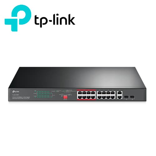 SWITCH NO ADMINISTRABLE TP-LINK TL-SL1218MP / 16 PUERTOS RJ45 POE AF/AT 10/100 MBPS + 2 PUERTOS GIGA COMBO RJ45/SFP / POTENCIA POE TOTAL 250 W / DISTANCIA DE TRANSMISION 250 METROS / CARCASA METALICA IDEAL PARA RACK / USO INTERIOR - Miniatura 2