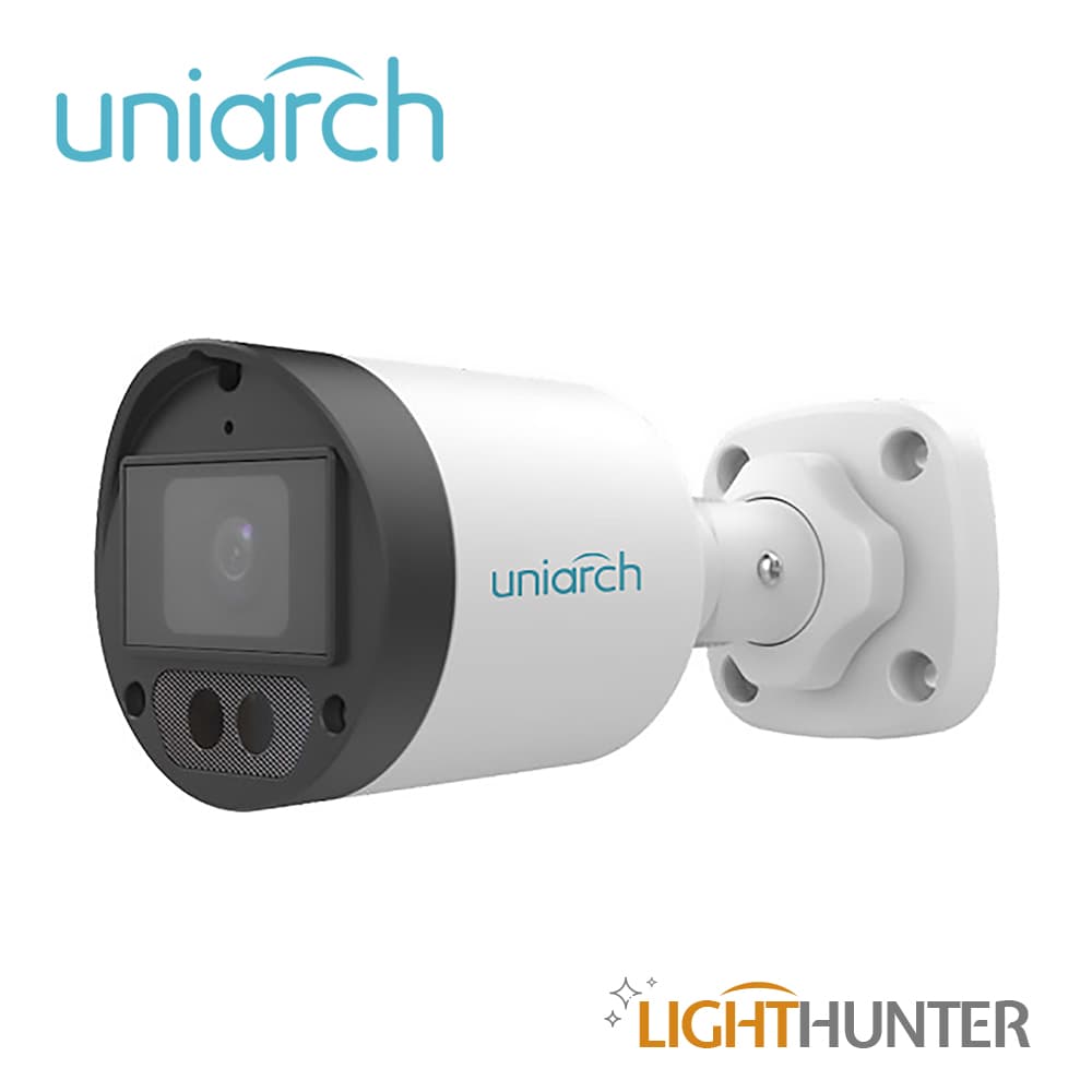 CAMARA ANALOGICA LIGHTHUNTER BULLET UNIARCH UAC-B122-AF28LM / UAC-B122-AF28LM-H / 2MP / AHD/TVI/CVI/CVBS / LENTE FIJO 2.8MM / 12VCD / IP67 / IR 20M / DWDR / MENU OSD / MICROFONO INTEGRADO / DEFOG / INTERIOR / EXTERIOR / METAL PLASTICA - Miniatura 2