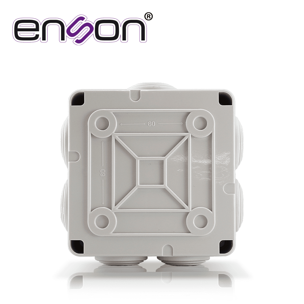 CAJA DE PLASTICO ENSON ENS-PCB1010 100X100X50 MM CON SELLO DE GOMA GRADO DE PROTECCION IP66 MULTIPLES CONEXIONES A TUBERIA DE 1 PULGADA - Miniatura 4