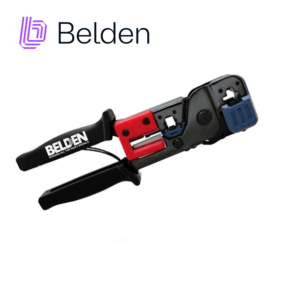 PINZA PARA TERMINACION DE CONECTORES PLUG RJ45/RJ11 / BELDEN / CPRJ11-45 / NEGRO - Miniatura 2
