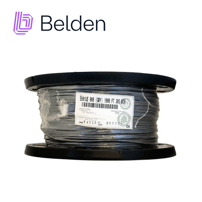 CABLE DE AUDIO COMERCIAL Y SEGURIDAD BELDEN 5501UE 0081000 / INTERIOR / GRIS / 3 CONDUCTORES / 22 AWG / MULTIFILAR / FORRO PVC / CMR / BOBINA / 1,000 PIES 305 METROS - Miniatura 2