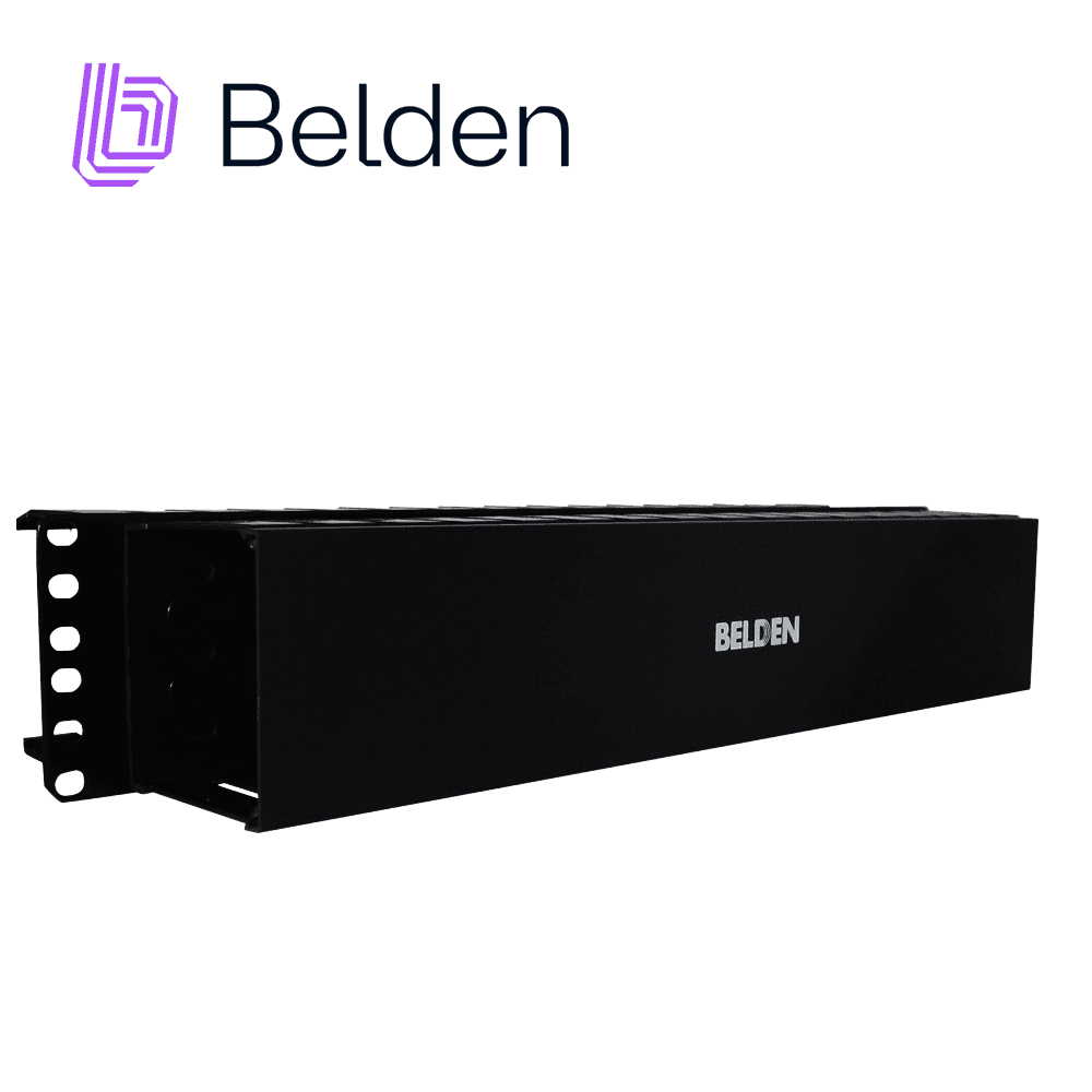 ORGANIZADOR HORIZONTAL BELDEN 9512-1902-FR / 2UR / NEGRO / ADMINISTRACION FRONTAL Y POSTERIOR / CON TAPA - Miniatura 3