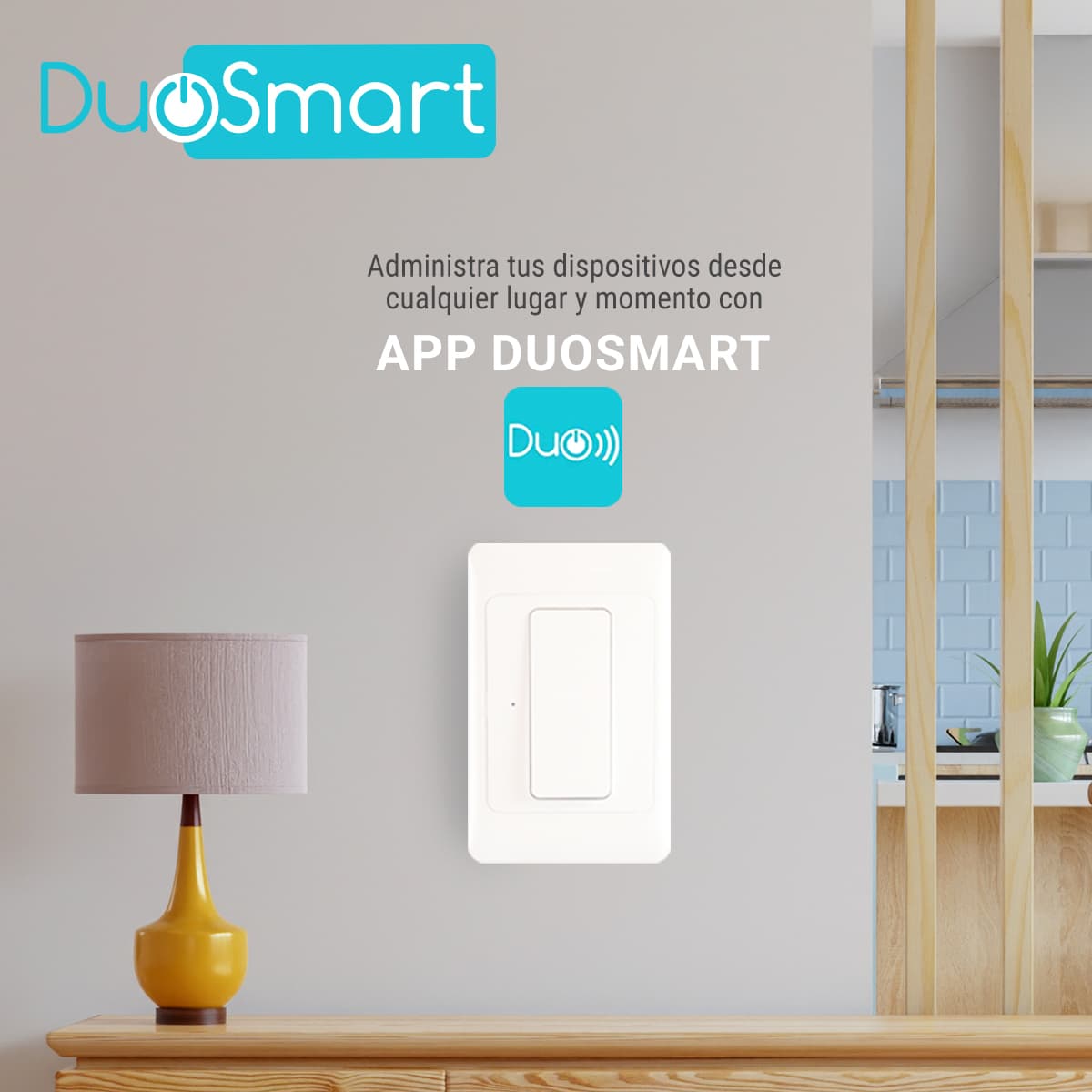 SWITCH APAGADOR DE ESCALERA WIFI 2.4 GHZ DUOSMART A40  COMPATIBLE CON ALEXA Y GOOGLE HOME CON TEMPORIZADORES COMPATIBLE CON ESCENAS DE AUTOMATIZACION EN CONJUNTO CON OTROS DISPOSITIVOS - Miniatura 3