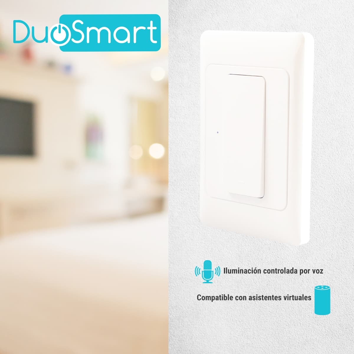 SWITCH APAGADOR DE ESCALERA WIFI 2.4 GHZ DUOSMART A40  COMPATIBLE CON ALEXA Y GOOGLE HOME CON TEMPORIZADORES COMPATIBLE CON ESCENAS DE AUTOMATIZACION EN CONJUNTO CON OTROS DISPOSITIVOS - Miniatura 5