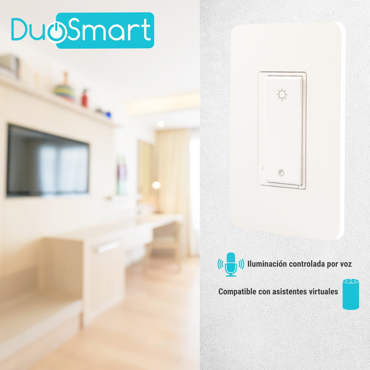 SWITCH APAGADOR CON REGULADOR DE INTENSIDAD WIFI 2.4 GHZ DIMMER DUOSMART A50 COMPATIBLE CON ALEXA Y GOOGLE HOME CON TEMPORIZADORES COMPATIBLE CON ESCENAS DE AUTOMATIZACION EN CONJUNTO CON OTROS DISPOSITIVOS - Miniatura 5