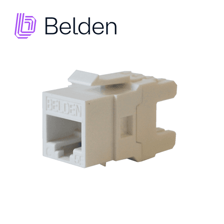 CONECTOR MODULAR JACK RJ45 CAT5E BELDEN AX101309 ESTILO KEYCONNECT BLANCO COMPATIBLE CON FACEPLATE AX102660,AX102655,AX102249 PATCH PANEL MODULAR AX103114,AX103115,AX104599 ESQUEMA DE CABLEADO T568A/B HERRAMIENTA COMPATIBLE AX100749 USO INTERIOR CALI - Miniatura 3