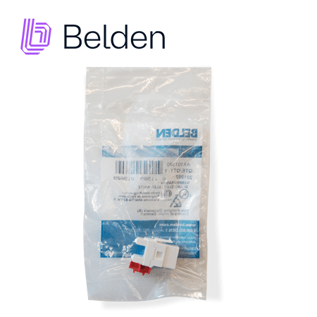 CONECTOR MODULAR JACK CAT6+ RJ45 BELDEN AX101320 / KEYCONNECT / INTERIOR / BLANCO / PIEZA - Miniatura 6