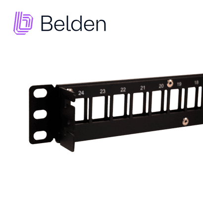 PATCH PANEL KEYCONNECT CAT6/CAT6A BELDEN AX103114 / NEGRO / 24 PUERTOS  / 1UR / MODULAR/VACIO / PIEZA - Miniatura 3