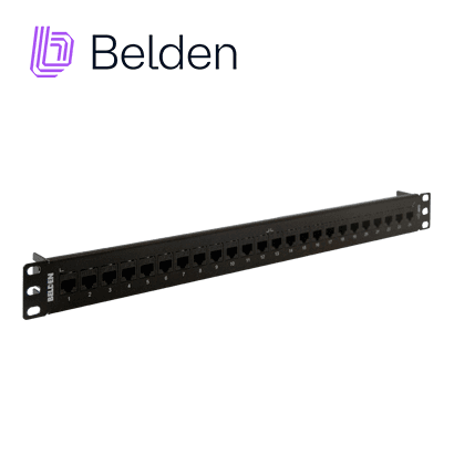 PATCH PANEL KEYCONNECT CAT6+ BELDEN AX103253 / NEGRO / 24 PUERTOS / 1UR / PRECARGADO / PIEZA - Miniatura 2