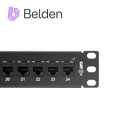 PATCH PANEL KEYCONNECT CAT6+ BELDEN AX103253 / NEGRO / 24 PUERTOS / 1UR / PRECARGADO / PIEZA - Miniatura 4