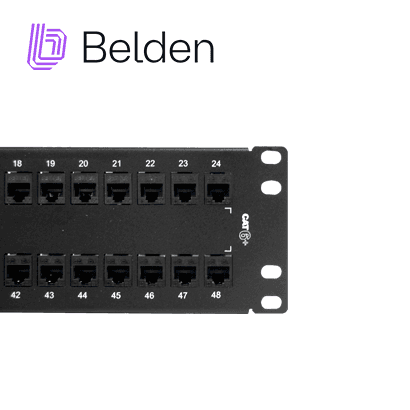 PATCH PANEL KEYCONNECT CAT6+ BELDEN AX103255 / NEGRO / 48 PUERTOS / 2UR / PRECARGADO / PIEZA - Miniatura 4