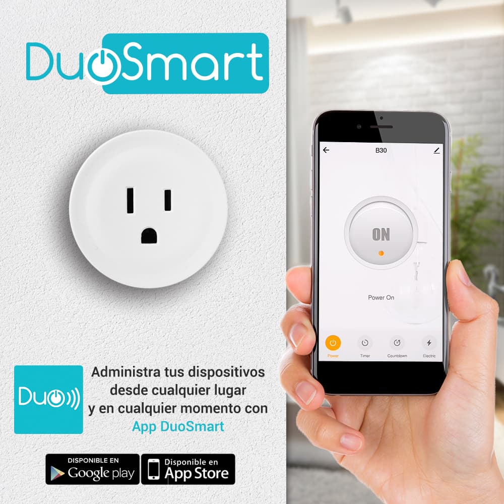 CONTACTO ELECTRICO DE SOBREPONER WIFI DUOSMART B30 FUNCION ON/OFF WIFI 2.4 GHZ COMPATIBLE CON APP DUOSMART CON FUNCION CON CONSUMO DE ENERGIA - Miniatura 4