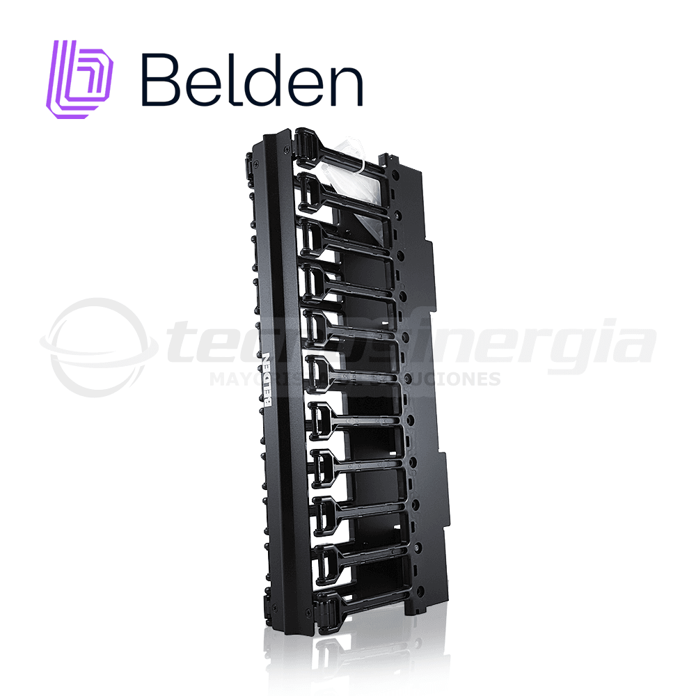ORGANIZADOR HORIZONTAL CON DEDOS MOLDEADOS Y CUBIERTA ABATIBLE BELDEN BHH192UR / INTERIOR / NEGRO / 2UR / PIEZA - Miniatura 4