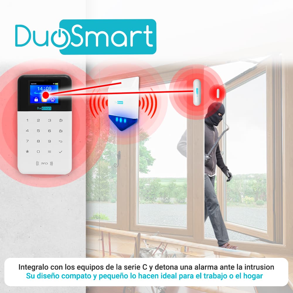 SENSOR MAGNETICO RF SERIE C DUOSMART CDS1 **COMPATIBLE CON PANELES B20 C10 C20 Y C30** - Miniatura 5