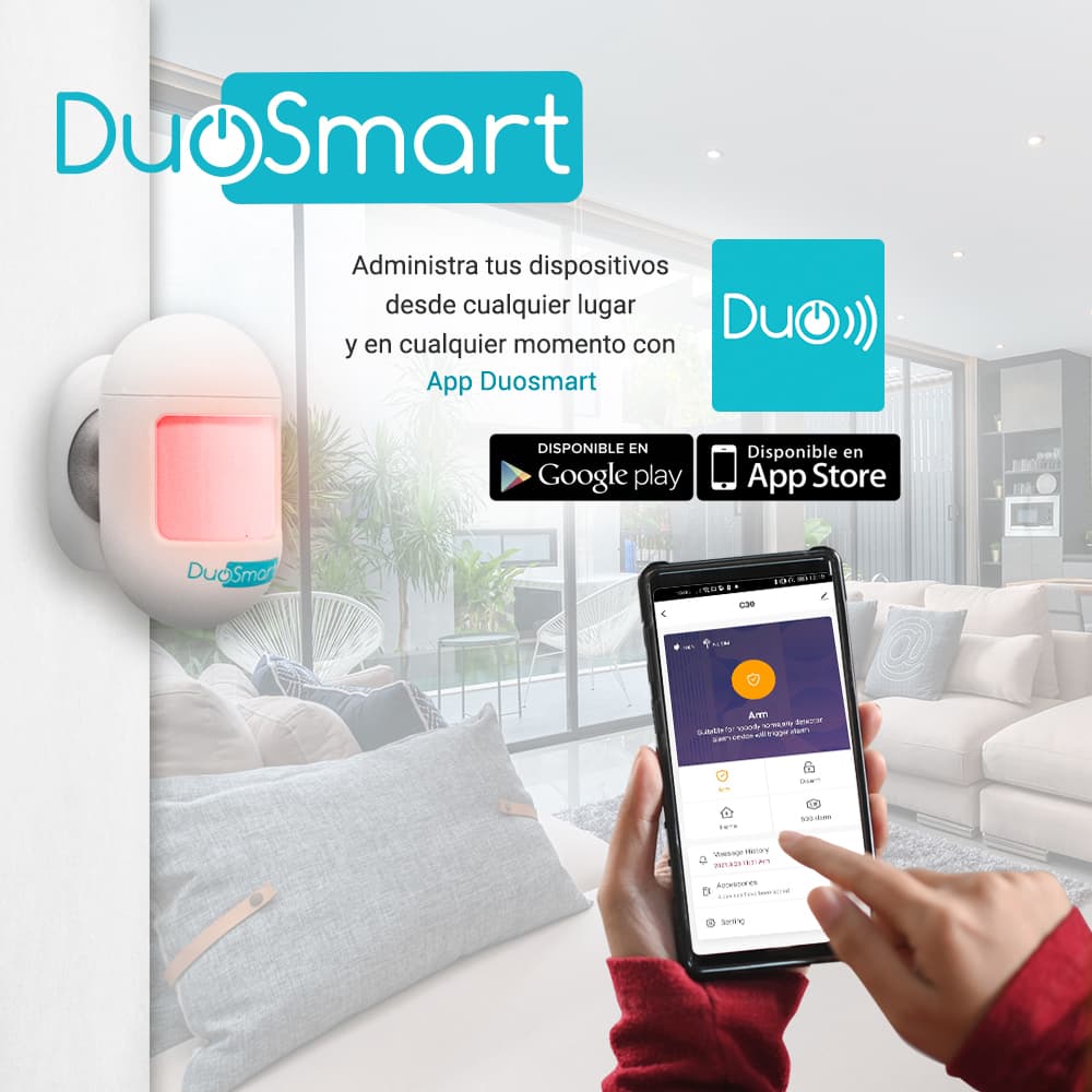 SENSOR MOVIMIENTO PIR RF SERIE C DUOSMART CPIR1 **COMPATIBLE CON PANELES B20 C10 C20 Y C30** - Miniatura 4