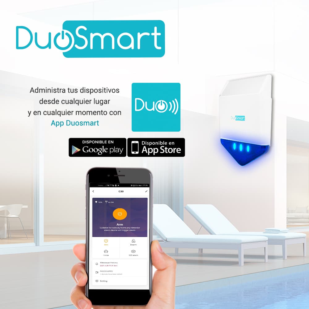 SIRENA/ESTROBO INALAMBRICA RF DUOSMART CSIREN1 **COMPATIBLE CON PANEL C30** - Miniatura 5
