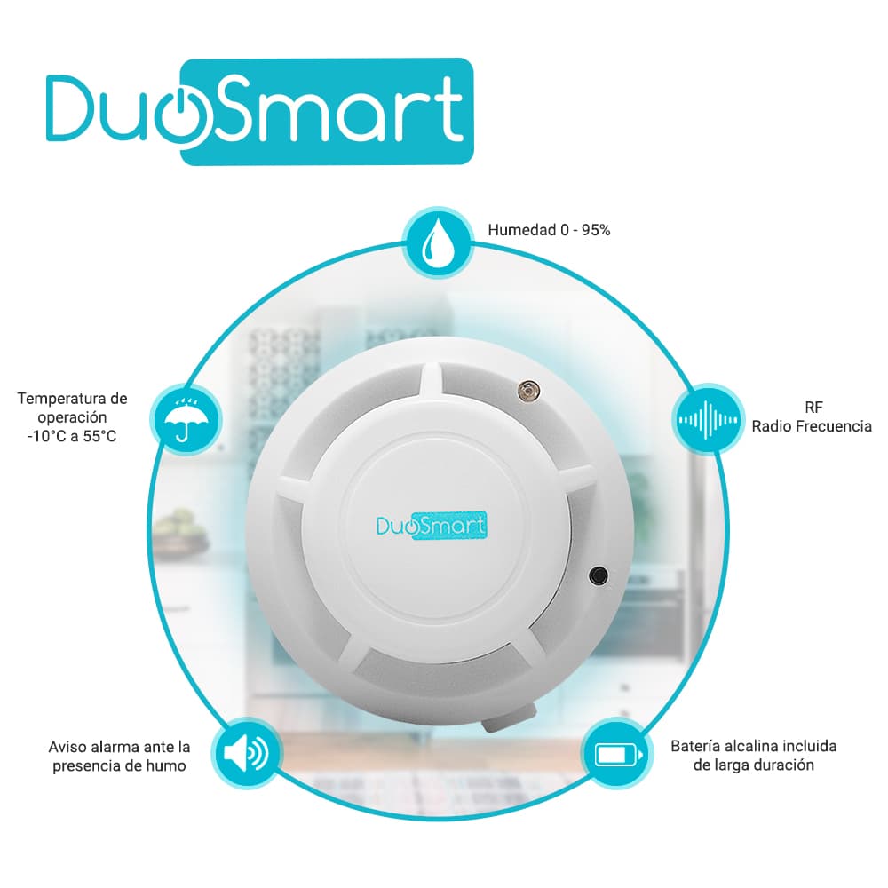 DETECTOR DE HUMO RF SERIE C 433.92 DUOSMART CSMD1 **COMPATIBLE CON PANELES B20 C10 C20 Y C30**  - Miniatura 3