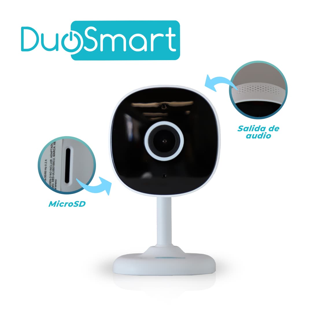 CAMARA INTELIGENTE DUOSMART E11 WIFI 2.4 GHZ PARA INTERIOR DE FACIL COLOCACION CON AUDIO BIDIRECCIONAL FULL HD 3MP COMPATIBLE CON APP DUOSMART SOPORTA MEMORIA MICROSD DE HASTA 128 GB (NO INCLUIDA) - Miniatura 4