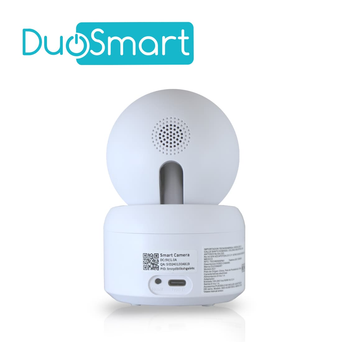 CAMARA INTELIGENTE CON MOVIMIENTO PT WIFI 2.4 GHZ DUOSMART E21 PARA INTERIOR FULL HD 3MP COMPATIBLE CON APP DUOSMART SOPORTA MICROSD DE HASTA 128 GB (NO INCLUIDA) CON AUDIO BIDIRECCIONAL - Miniatura 4