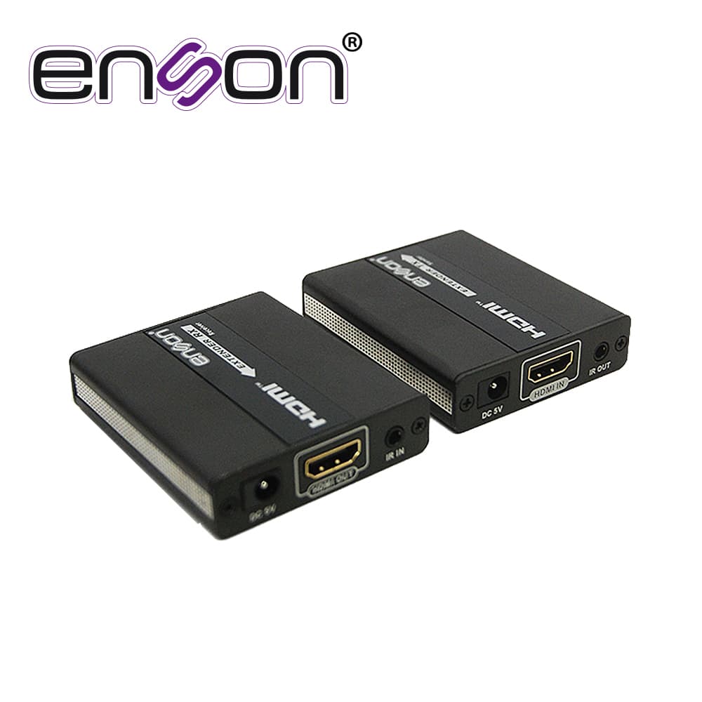EXTENSOR HDMI ENSON ENS-HDMIE130 HASTA 120MTS DE TRANSMISION FULL HD 1080P@60HZ POR CABLE UTP CAT5E/CAT6 TRANSMITE SEÑAL IR PARA CONTROL REMOTO - Miniatura 2