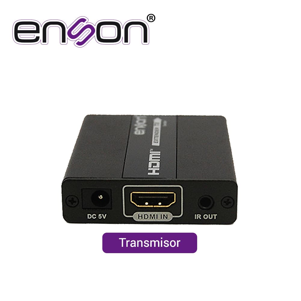 EXTENSOR HDMI ENSON ENS-HDMIE130 HASTA 120MTS DE TRANSMISION FULL HD 1080P@60HZ POR CABLE UTP CAT5E/CAT6 TRANSMITE SEÑAL IR PARA CONTROL REMOTO - Miniatura 3