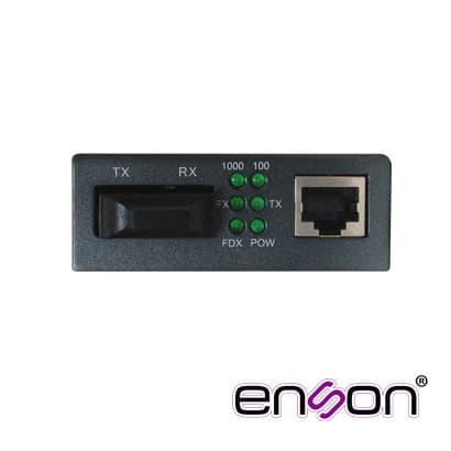 CONVERTIDOR DE MEDIOS ENS-MC100SC COBRE 1000BASE-T A FIBRA MULTIMODO 1000BASE-SX/LX HASTA 550M CONECTOR SC - Miniatura 3