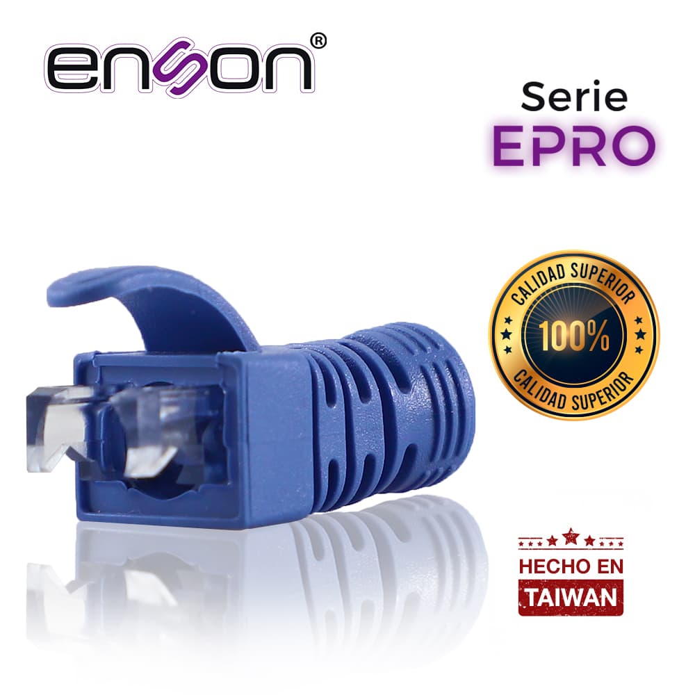 BOTA PARA CABLE UTP ENSON EPRO-BOOT-BL COLOR AZUL IDEAL PARA EL TERMINADO Y CUIDADO DEL REMATADO, COMPATIBLE CON CAT5E/6/6A Y CON PLUGS ENSON EPRO-PLUG - Miniatura 2