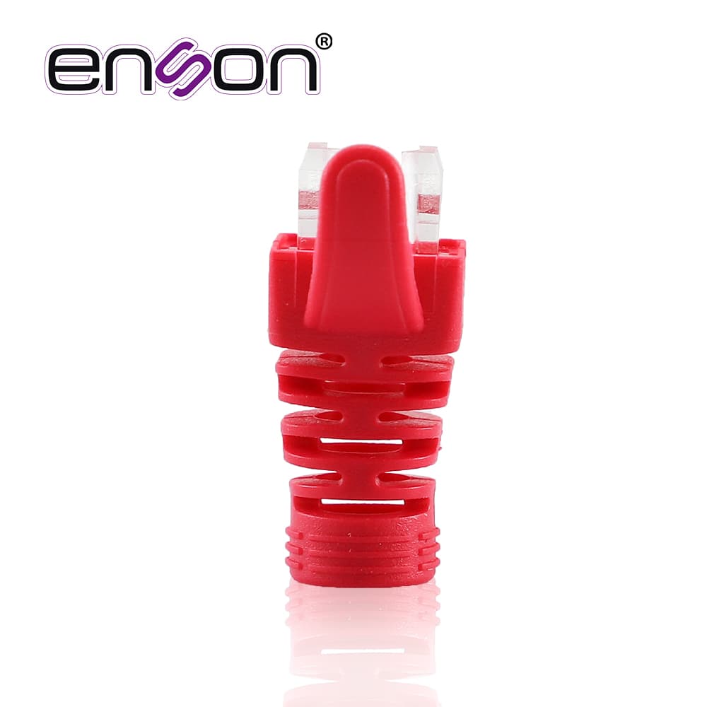 BOTA PARA CABLE UTP ENSON EPRO-BOOT-RD COLOR ROJO IDEAL PARA EL TERMINADO Y CUIDADO DEL REMATADO, COMPATIBLE CON CAT5E/6/6A Y CON PLUGS ENSON EPRO-PLUG - Miniatura 3