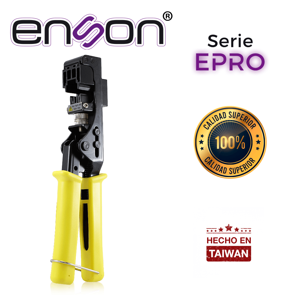 PINZA REMATADORA ENSON EPRO-JACKTOOL SERIE EPRO, DISEÑADA PARA EL REMATADO CON JACK FACIL PONCHADO SERIE EPRO, PONCHA JACKS RJ45, CUENTA CON GUILLOTINA QUE CORTA EL EXCESO DE CABLE UTP, LO CUAL AGILIZA Y AHORRA TIEMPO EN PROYECTOS - Miniatura 2